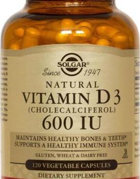 Vitamin D3 (Cholecalciferol) 600 IU Vegetable 60 Capsules