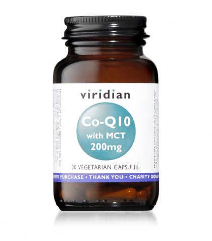 Viridian Co-enzyme Q10 200mg with MCT 30 Veg Caps