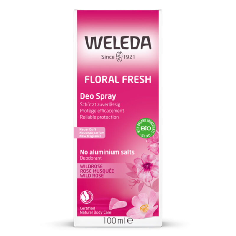 Weleda Floral Fresh Deo Spray Deodorant Wild Rose 100ml - Image 2
