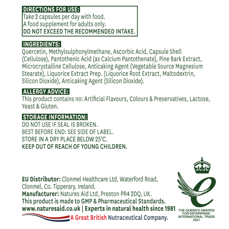 Natures Aid Quercetin Formula - Image 2