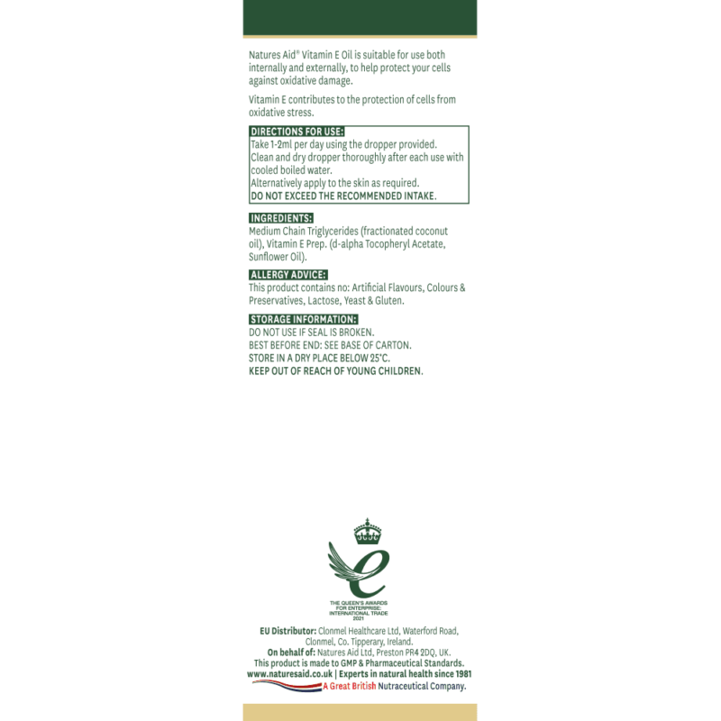Natures Aid Vitamin E Oil 20,000iu - Image 2