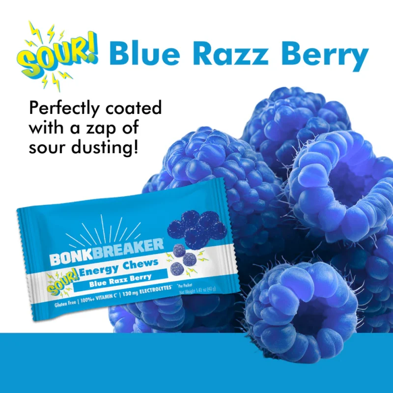 Bonk Breaker Sour Blue Razz Berry Energy Chews - Image 2