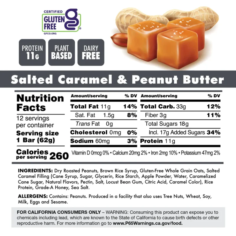 Bonk Breaker Salted Caramel and Peanut Butter Bar - Image 2